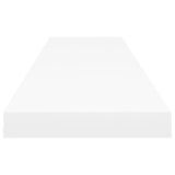 ZNTS Floating Wall Shelves 2 pcs White 120x23.5x3.8 cm MDF 323821
