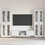 TV Cabinet Set FLORIN 3 pcs High Gloss White Engineered Wood 3397988