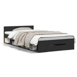 Bed Frame with Drawer without Mattress Black 75x190 cm Small Single 3280805