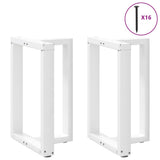 Dining Table Legs T-Shaped 2 pcs White 50x35x cm Steel 4013049