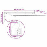 Awning Frame Retractable Manual White 3.5 x 2 m Metal 42002542