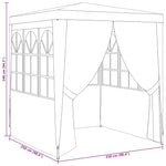 Professional Party Tent Side Walls 2.5x2.5 m Anthracite 90 g/m 48533