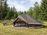 Tipi Tent Brown Grey 700 x 700 x 395 cm Polyester and Steel 42029020