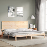 Bed Frame without Mattress Super King Size Solid Wood Pine 3193676