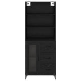 Highboard Black Oak 69.5 x 34 x 180 cm Engineered Wood 3416101