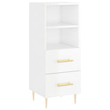 Sideboard High Gloss White 34.5x34x90 cm Engineered Wood 828654