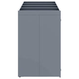 Wheelie Bin Storage for 4 Bins Light Grey 272 x 77.5 x 121.5 cm 3394750
