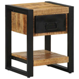 Bedside Cabinet 35x34x45 cm Solid Rough Wood Mango 4013567
