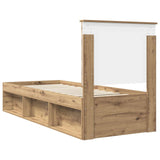 Bed Frame Artisian Oak 75 x 190 cm Solid Pine Wood 3411081