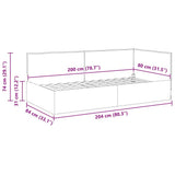 Corner Bed Frame with Headboard Blue 80 x 200 cm Velvet 42016454