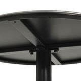 Garden Table Round Black 50x72 cm Steel 4009308