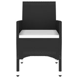 Garden Bistro Set Black Poly rattan Medium Removable Covers 3095901