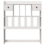 Headboard with Storage White 90 cm Solid Wood Pine 855524