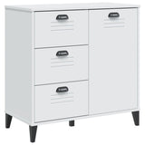 Highboard VIKEN White 80x40x190 cm Solid Wood Pine 3207144