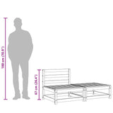 Garden Sofa Armless with Footstool Solid Wood Pine 837956