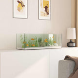 Aquarium with Storage Transparent 60 x 20 x 20 cm Glass 42020383