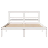 Bed Frame without Mattress White 140x200 cm Solid Wood Pine 3305723