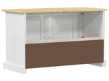 Sink cabinet with Shelf White 73 x 33 x 60 cm Solid Pine Wood 42024957