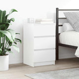 Bedside Cabinet with 3 Drawers White 39x35x65 cm 861337