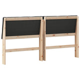 Upholstered Headboard Black 180 cm Solid Pine Wood 879271