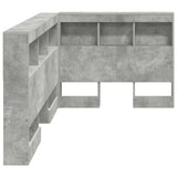 Storage Headboard Concrete Grey 100 cm Engineered Wood 3335464