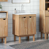 Bathroom Sink Cabinet OTTA 59x40x80 cm Solid Wood Pine 4013460
