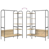 Clothes Rack with Shelf Brown 120 x 44 x 160 cm Engineered Wood 868446