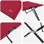 Folding Camping Bed 2 pcs Red 206 x 76 x 74 cm Oxford fabric 42003170