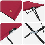 Folding Camping Bed 2 pcs Red 206 x 76 x 74 cm Oxford fabric 42003170