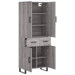 Highboard Grey Sonoma 69.5x34x180 cm Engineered Wood 3198175