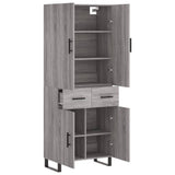 Highboard Grey Sonoma 69.5x34x180 cm Engineered Wood 3198175