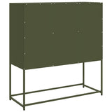 Sideboard Olive Green 100.5x39x107 cm Cold-rolled Steel 853408