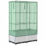 Raised Bed with Greenhouse Cover Rattan Look 80x40x138 cm 4015842