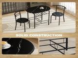 Three-Piece Compact Dining Set - Black T3398P423520