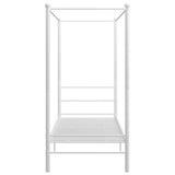 Bed Frame White Powder-coated metal Single Tough Bed Frame 325055