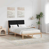 Bed Frame with Headboard Brown 120 x 200 cm Solid Pine Wood 878891