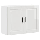 Kitchen Wall Cabinet Porto High Gloss White Engineered Wood 854069