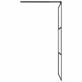 Shower walls Black 90 x 195 cm Glass and Aluminium 151873