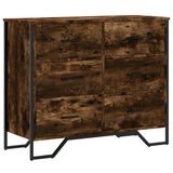 Chest of Drawers Smoked Oak 91x35.5x74.5 cm Engineered wood 3295304