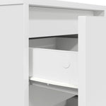 ZNTS Bedside Cabinet with LED Lights White 38x34x50 cm 861283