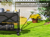 Double Decker Folding Trolley on Wheels, 200KG & 350L Capacity Collapsible Wagon Festival Trolley T3398P348619