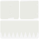 Lawn Edging 10 pcs 103 x 20 cm metal White 8008269