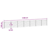 Fence Panel 7 pcs WPC and Aluminium Black 3429480