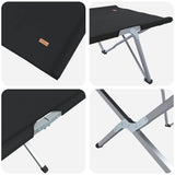 Folding Camping Bed Manual Black 62 x 194 x 42 cm Oxford fabric 42003117