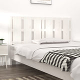 Bed Headboard White 155.5x4x100 cm Solid Wood Pine 817996