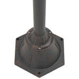 Garden Post Light E27 220 cm Aluminium 2-Lantern Bronze 44209