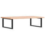 Basin Shelf Wall Mounted Steel and Solid Wood Beech 3302517