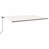 Manual Retractable Awning with LED 500x300 cm Cream 3069142