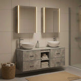 Bathroom Furniture Set 5 pcs Concrete Grey 3406730