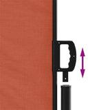 ZNTS Retractable Side Awning Terracotta 140x600 cm 4004513